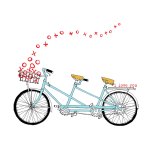 tandem bike drawing