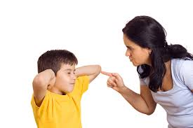 child fighting with parent